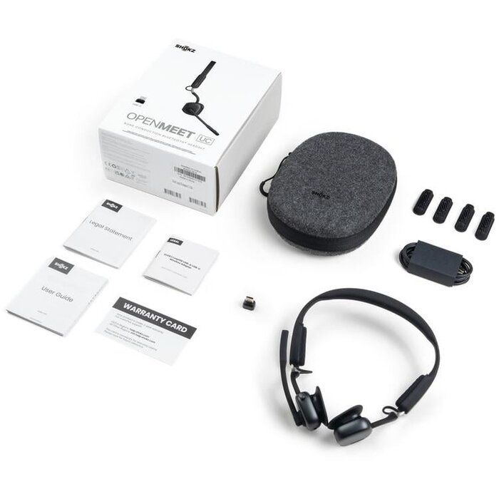 Shokz Shokz OpenMeet UC Draadloze Bluetooth USB-C Headset - Zwart