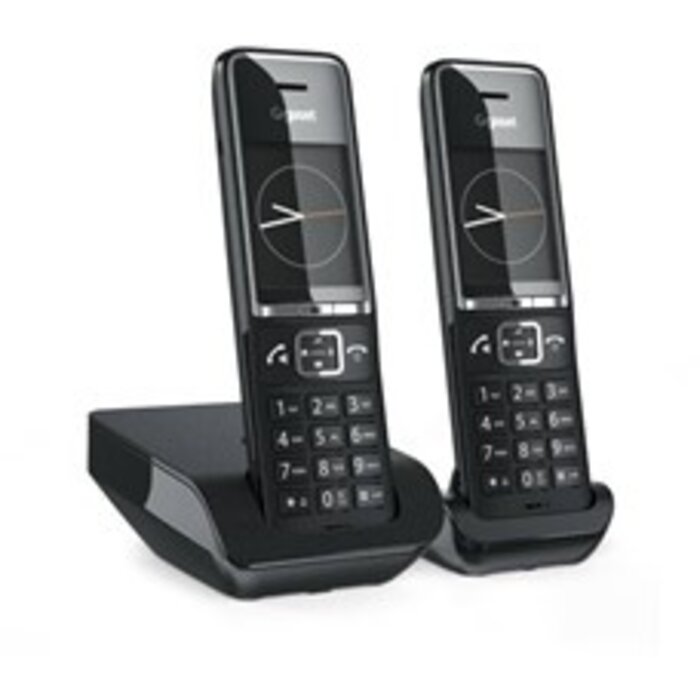 Gigaset Gigaset Comfort 550 DUO Draadloze Huistelefoon - 2 Handsets - Zwart/Chroom - HD-geluid