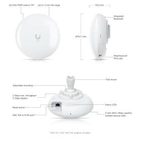 Ubiquiti Ubiquiti UISP Wave Pico 60 GHz PtMP/PtP Station met 5 GHz Backup