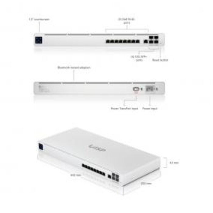 Ubiquiti Ubiquiti UISP Router Pro - 9 Gbps Layer 3 Rackmount Router met 4x 10G SFP+ & 8x Gigabit PoE