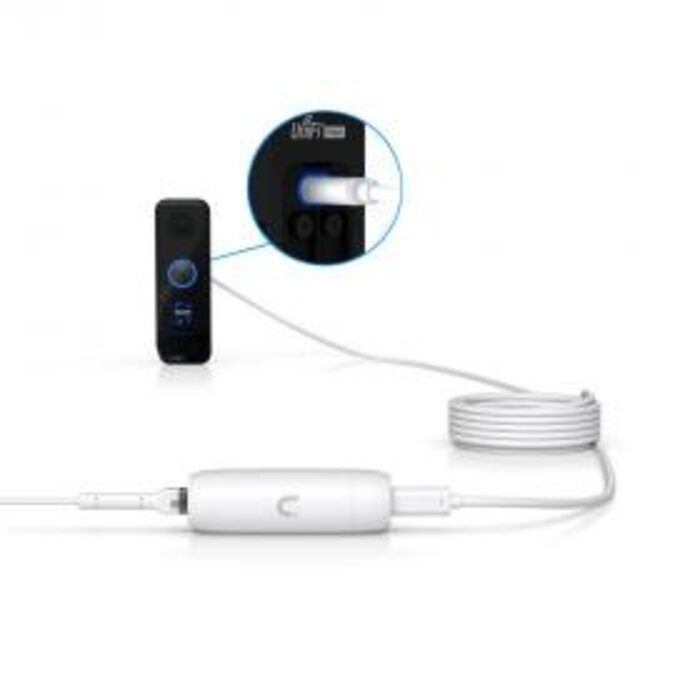 Ubiquiti Ubiquiti G4 Doorbell Pro PoE naar USB-C Adapterkabel 7 Meter - Wit
