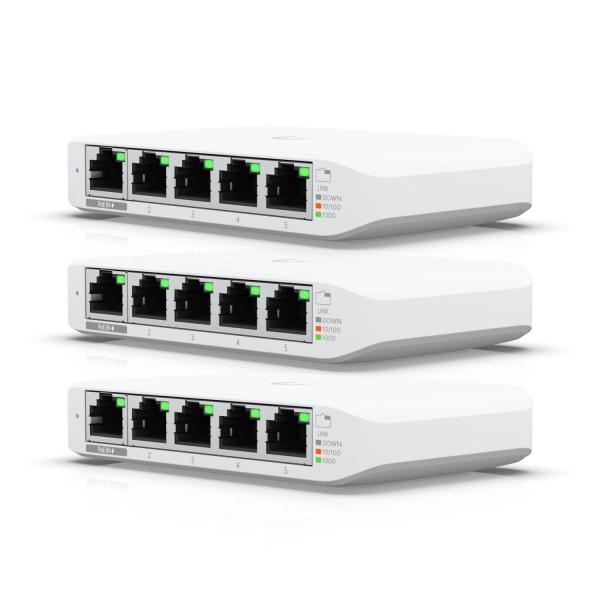 Ubiquiti Ubiquiti UniFi Switch Flex Mini 3-pack, No PoE budget