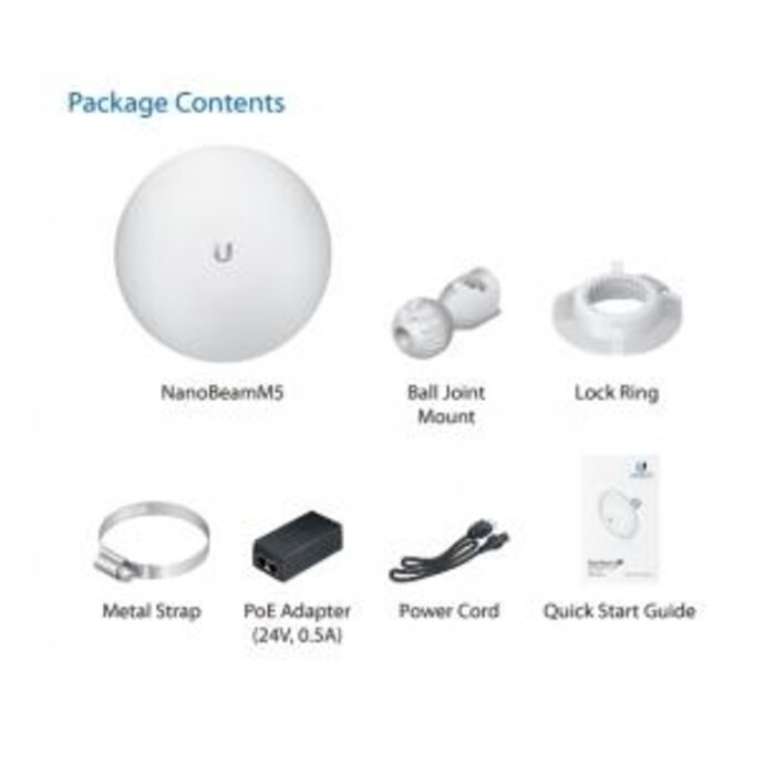 Ubiquiti Ubiquiti NanoBeam M5-16 5GHz 16dBi AirMax CPE/Bridge