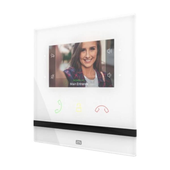 2N 2N Indoor Compact Wit 4.3 inch Intercom Binnenpost met HD Audio en Touchscreen