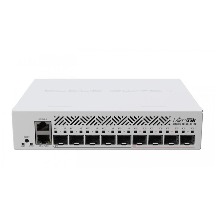 Mikrotik MikroTik CRS310-1G-5S-4S+IN Cloud Router Switch, 4x 10G SFP+ en 5x SFP