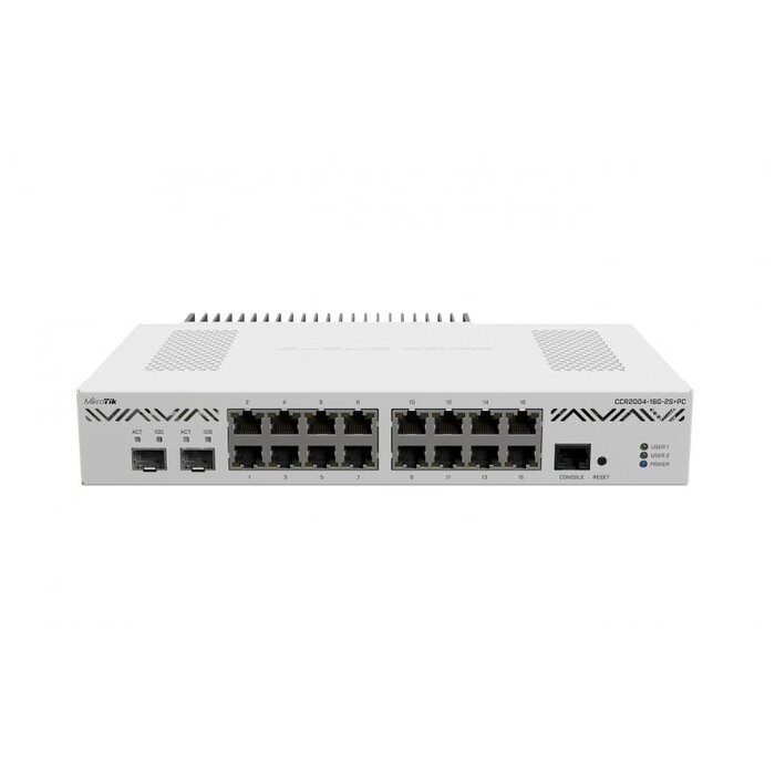 Mikrotik MikroTik CCR2004-16G-2S+ Router - 16x Gigabit, 2x 10G SFP+, Dual Redundant Power