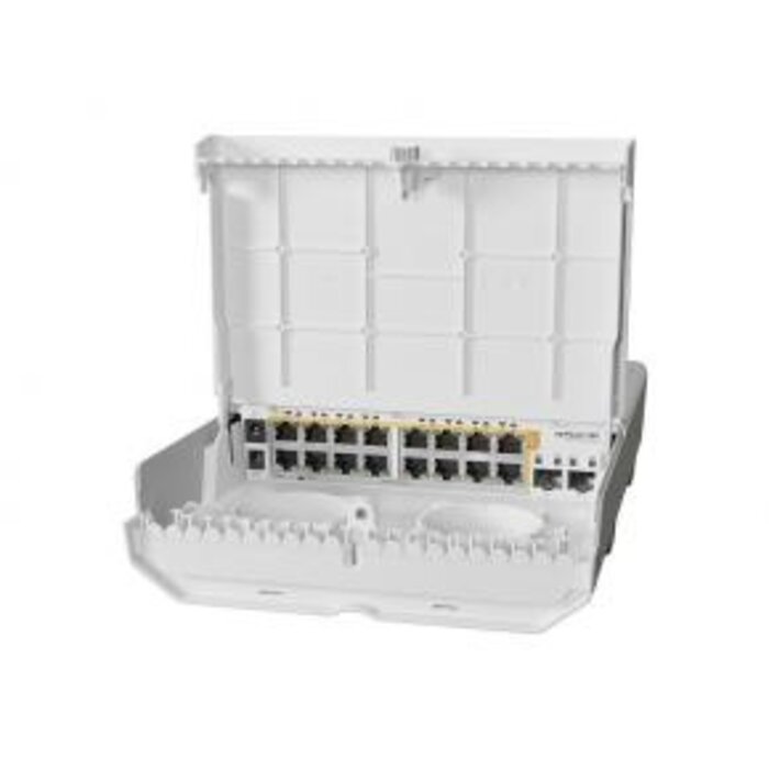 Mikrotik MikroTik netPower 16P PoE Switch - 16x Gigabit PoE-out, 2x 10G SFP+