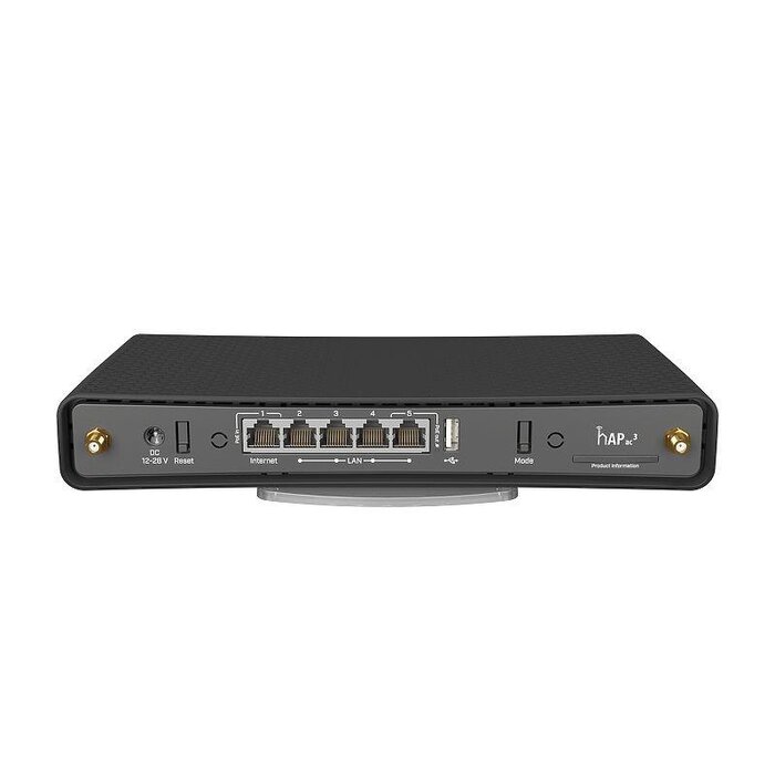 Mikrotik MikroTik hAP ac3 Dual-Band Router - AC1200, 5x Gigabit poorten, PoE & externe antennes