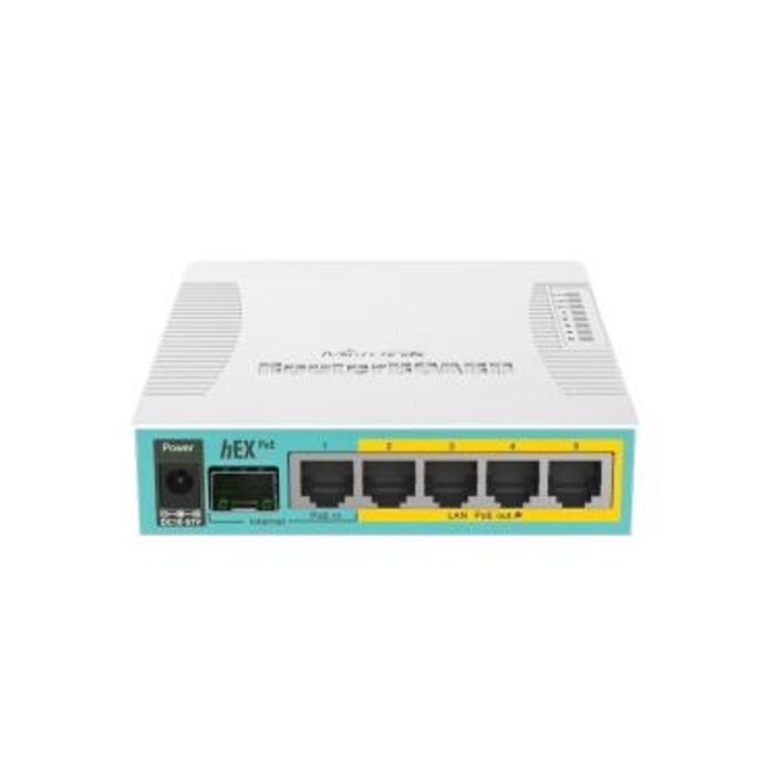 Mikrotik MikroTik hEX PoE (RB960PGS) Gigabit Ethernet Router met 5 Poorten en PoE-Out