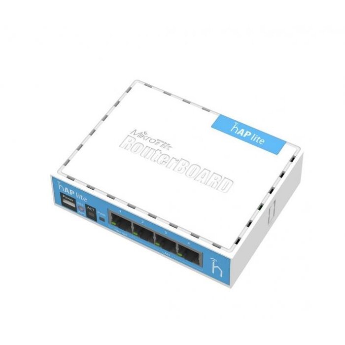 Mikrotik MikroTik hAP lite (RB941-2nD) Router - 2.4GHz WiFi & 4 Poorten