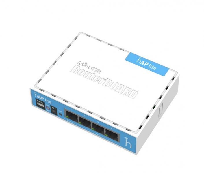 Mikrotik MikroTik hAP lite (RB941-2nD) Router - 2.4GHz WiFi & 4 Poorten
