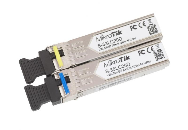 Mikrotik MikroTik S-35/53LC20D SFP Module 1.25G Single-Mode 20km LC