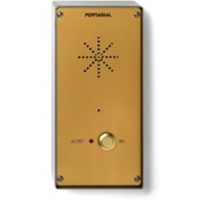 Portadial Portadial Portagold Intercom - 1 Drukknop - Inbouw - Messing/Goud