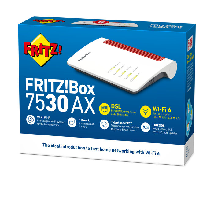 AVM AVM FRITZ!Box 7530 AX Edition International - VDSL Modemrouter met Wi-Fi 6 en Mesh