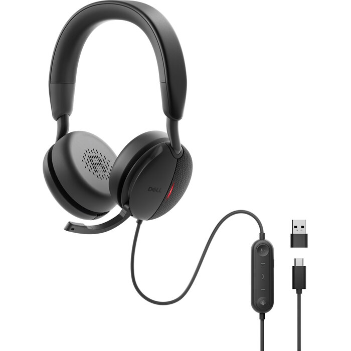 Dell Dell Pro WH5024 Bedrade ANC Headset USB-C/A Teams & Zoom