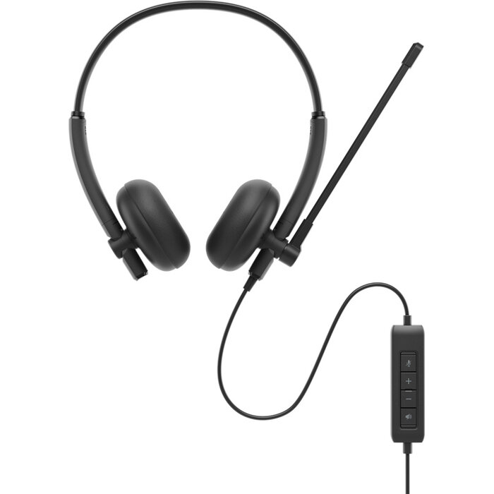Dell Dell WH125 Bedrade Headset - USB-A - On-Ear met Microfoon - Zwart
