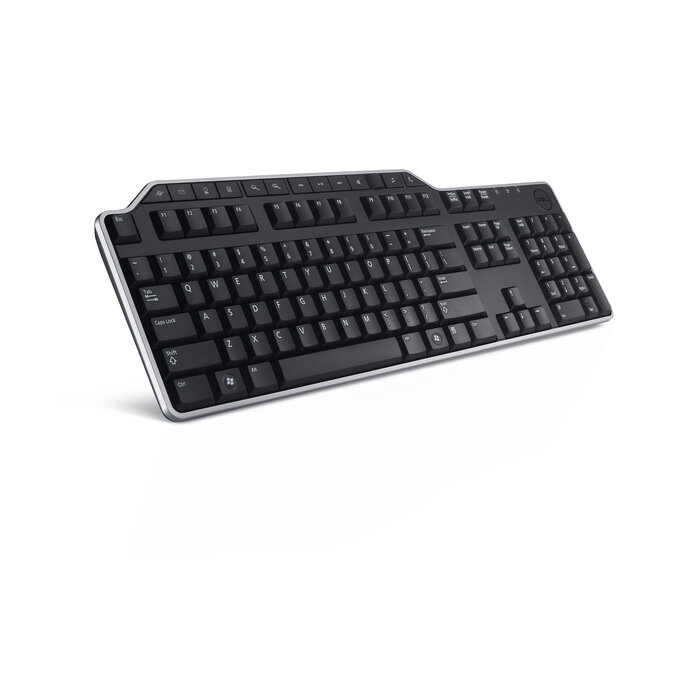 Dell Keyboard : US/Euro (QWERTY) Dell KB-522Wired Business Multimedia USB Keyboard Black (Kit) QWERTY