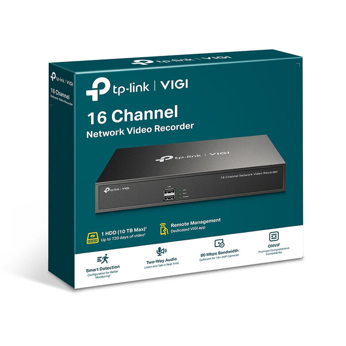 TP-Link TP-Link VIGI NVR1016H 16-Kanaals Netwerk Video Recorder - 4K & H.265+