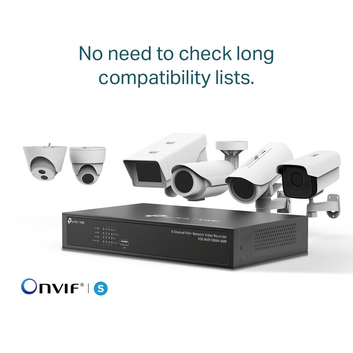 TP-Link TP-Link VIGI NVR1008H-8MP 8-Kanaals 4K NVR met 8x PoE+