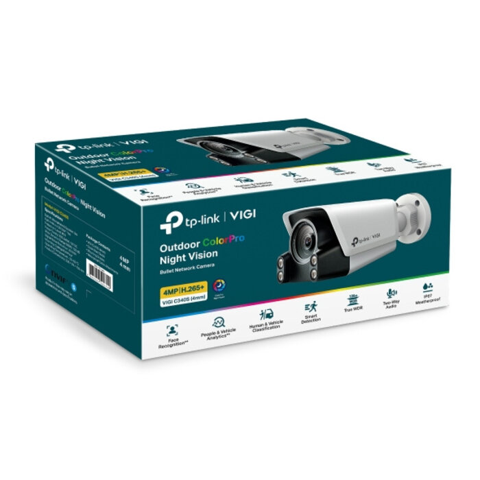 TP-Link TP-Link VIGI C340S 4MP ColorPro Beveiligingscamera - AI-Detectie, 4mm Lens & PoE