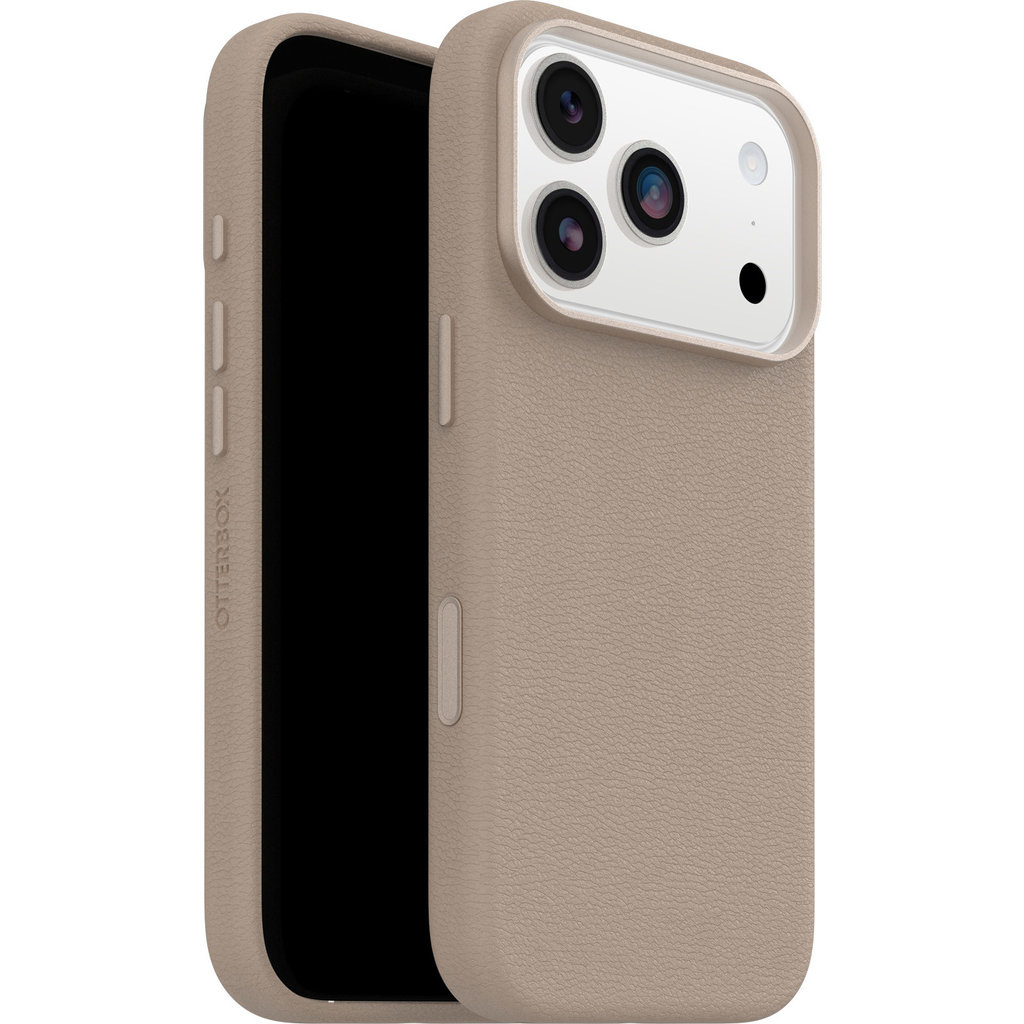 Otterbox OtterBox Symmetry Cactus Leather iPhone 17 Pro Backcover - Light Grey