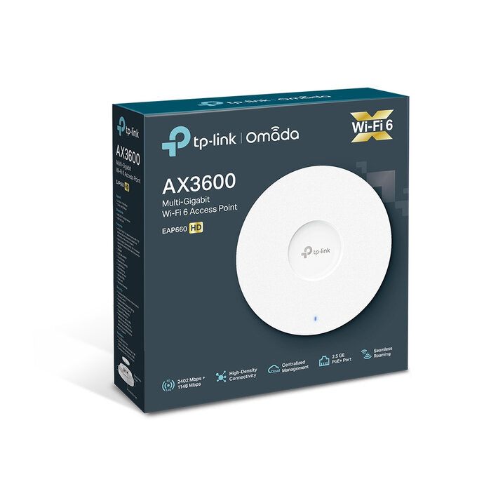 TP-Link TP-Link Omada EAP660 HD AX3600 Wi-Fi 6 Access Point (2.5G, PoE+)