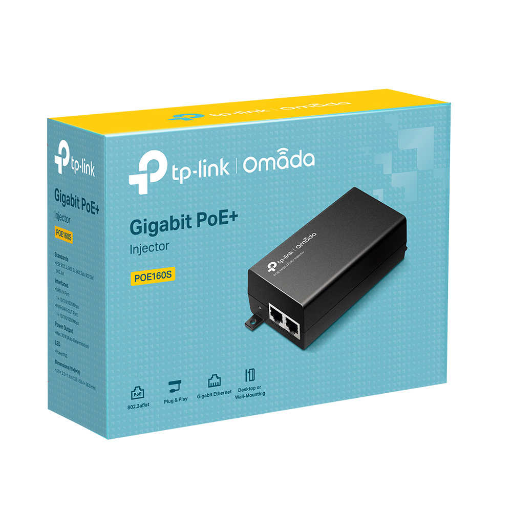 TP-Link TP-Link POE160S Gigabit PoE+ Injector - 30W (IEEE 802.3at/af)