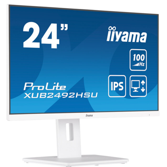 iiyama IIYAMA ProLite 24 inch - Full HD IPS LED Monitor - 1920x1080 - White - Pivot / HAS