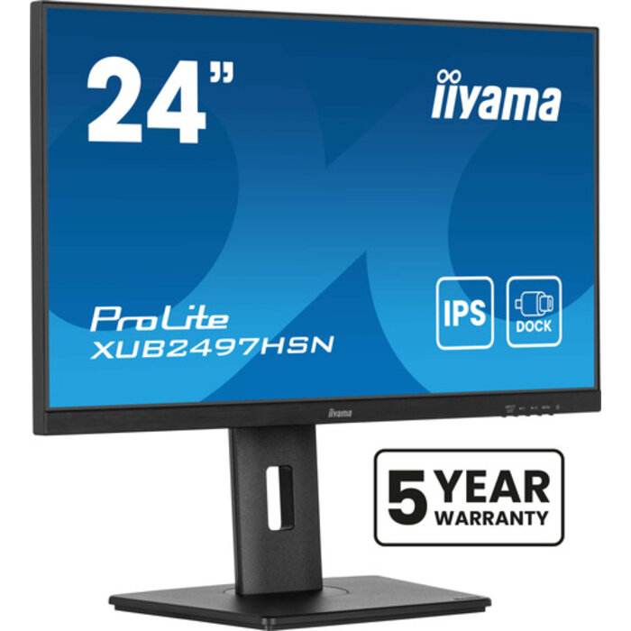 iiyama IIYAMA ProLite 24 inch - Full HD IPS LED Monitor - 1920x1080 - USB-C Dock - Pivot / HAS / RJ45 / USB-C
