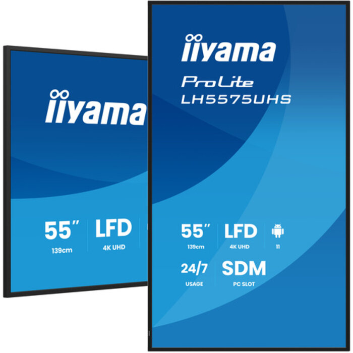 iiyama IIYAMA ProLite 55 inch - 4K Ultra HD Professional Digital Signage Display - 3840x2160
