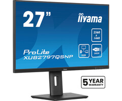 iiyama IIYAMA ProLite XUB2797QSNP-B1 - 27" QHD IPS Monitor - USB-C Dock & KVM