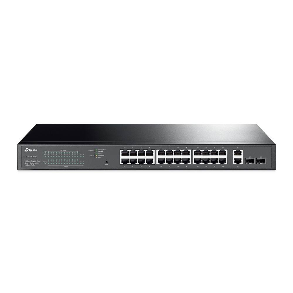 TP-Link TP-Link TL-SG1428PE 28-Poorts Gigabit Smart Switch (24x PoE+, 250W, 2x SFP)