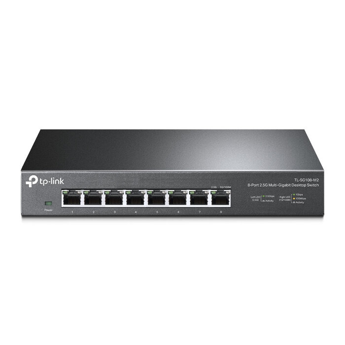 TP-Link TP-Link TL-SG108-M2 - 8-Poorts 2.5G Multi-Gigabit Unmanaged Switch - Fanless & Metaal