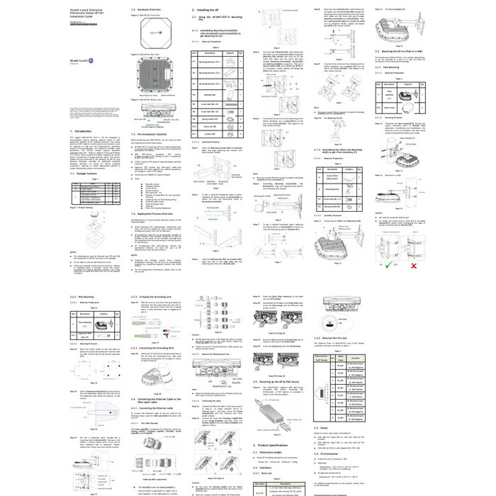 Alcatel-Lucent Alcatel-Lucent OmniAccess Stellar Outdoor AP1361 802.11ax Wifi 6 Accespoint