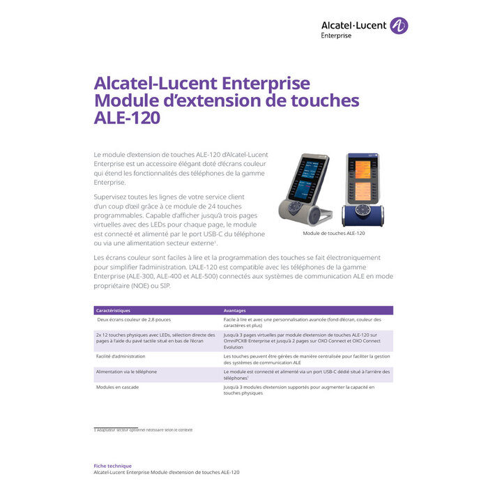 Alcatel-Lucent Alcatel-Lucent ALE-120 Key Expansion Module 2 x 12 keys with blue