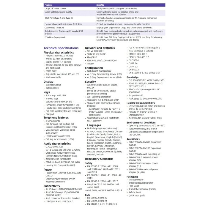 Alcatel-Lucent Alcatel-Lucent M5 DESKPHONE