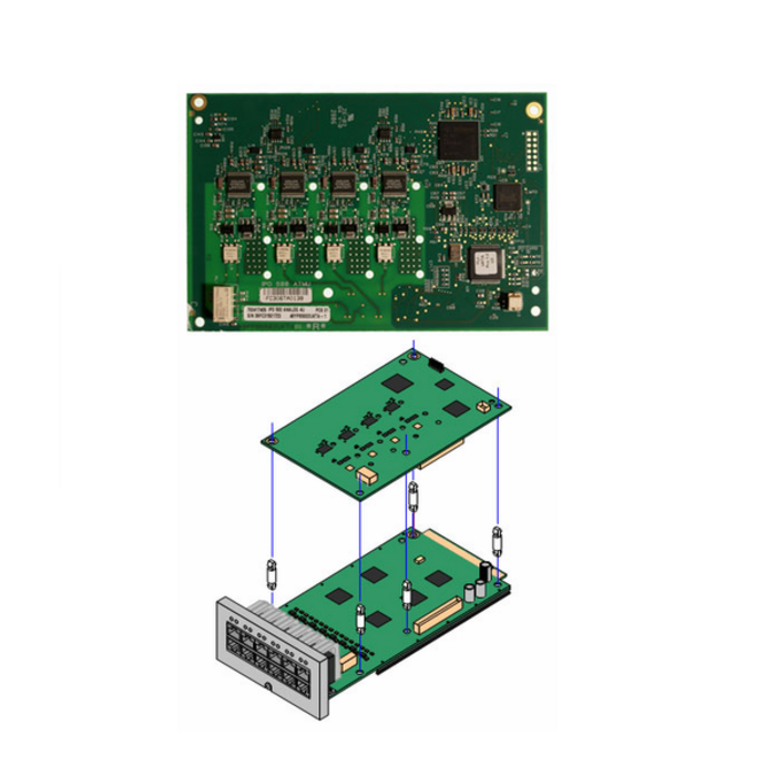 Alcatel-Lucent Alcatel-Lucent Analog mixed board AMIX4/4/4-1 with 4 analog trunk with 4 analog trunks, 4 Reflexes