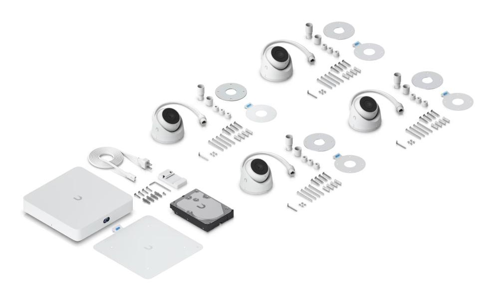 Ubiquiti Ubiquiti UniFi Protect NVR Instant Kit met 4x G5 Turret Ultra & 1TB HDD