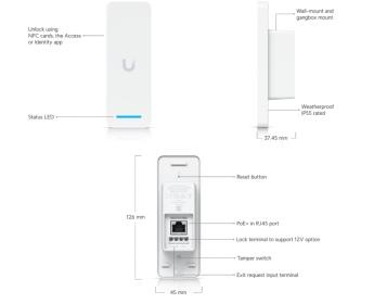 Ubiquiti Ubiquiti UniFi Access Ultra (UA-Ultra) - Compacte PoE Toegangscontroller & Reader
