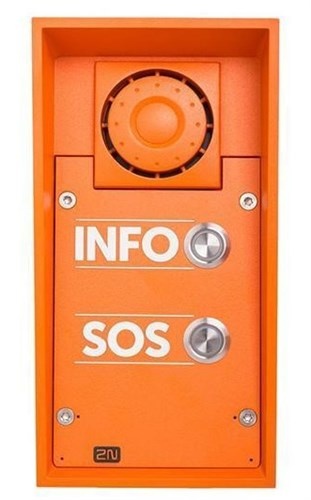 2N 2N IP Safety Noodintercom 2 Knoppen SOS/INFO Oranje (9152102W)