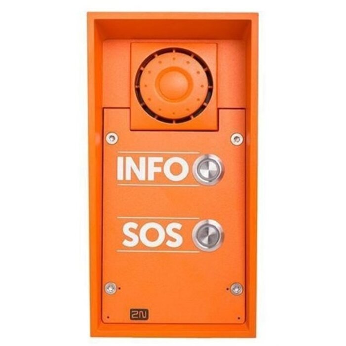 2N 2N IP Safety Noodintercom 2 Knoppen SOS/INFO Oranje (9152102W)