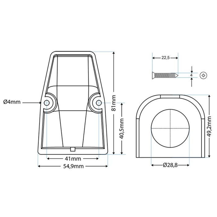 2N 2N Opbouw installatie afdekframe voor 3 modules