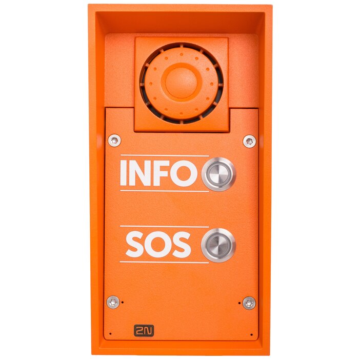 2N 2N IP Safety Noodintercom 2 Knoppen SOS/INFO Oranje (9152102W)