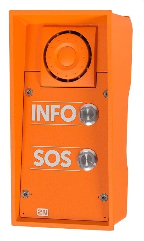 2N 2N IP Safety Noodintercom 2 Knoppen SOS/INFO Oranje (9152102W)