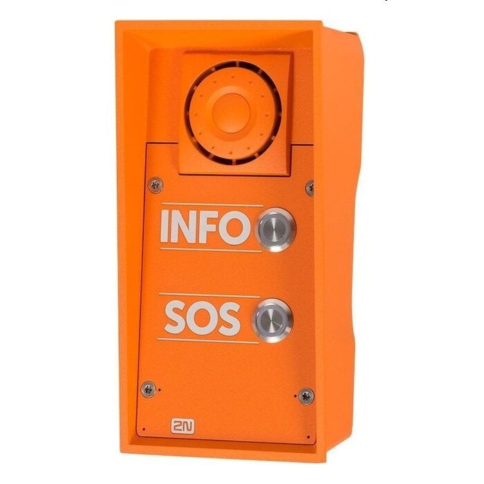 2N 2N IP Safety Noodintercom 2 Knoppen SOS/INFO Oranje (9152102W)