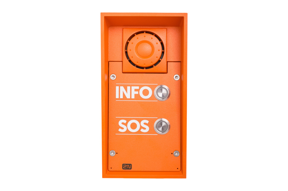 2N 2N IP Safety Noodintercom 2 Knoppen SOS/INFO Oranje (9152102W)
