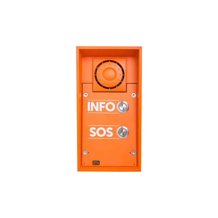 2N 2N IP Safety Noodintercom 2 Knoppen SOS/INFO Oranje (9152102W)