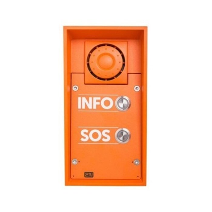 2N 2N IP Safety Noodintercom 2 Knoppen SOS/INFO Oranje (9152102W)