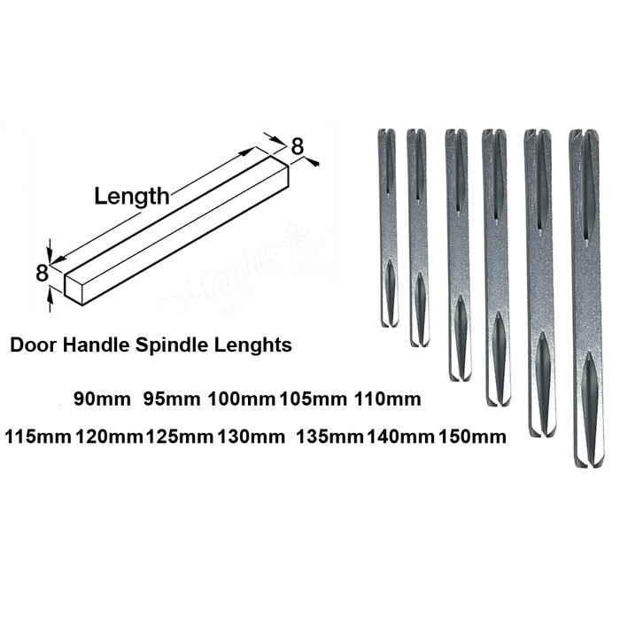 2N 2N Fortis Handle - Spindle with screws set, 8mm, 39 - 47mm