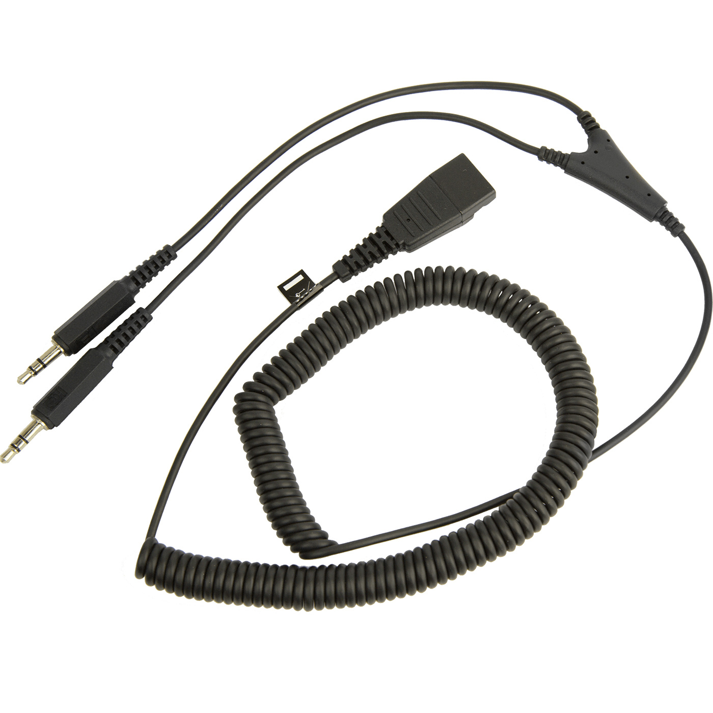 Jabra Jabra QD naar 2x 3.5mm Jack Adapterkabel - Spiraalkabel 2m (8734-599)